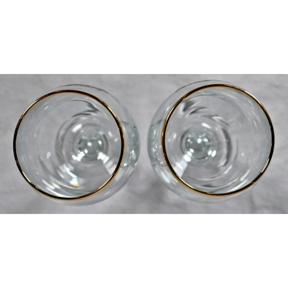 Set of 2 Stella Artois Belgium Beer Chalice Glasses 33cl Gold Rim